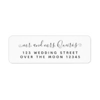 Meneer Mrs Custom Bruiloft Kalligrafie Modern Font