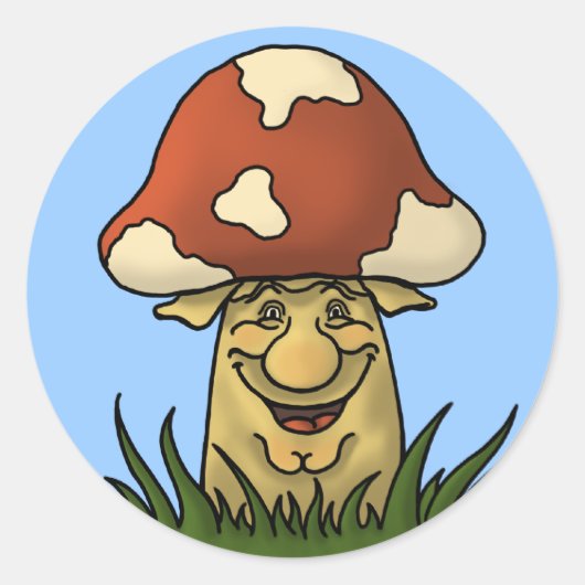 Meneer Mushroom Grappige sticker (Voorkant)