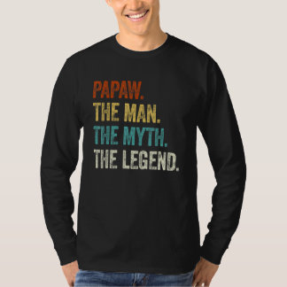 Meneer Papaw De Man De Mythe De Legende Retro Papa T-shirt