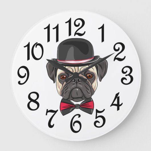 Meneer Pug Grote Klok (Voorkant)