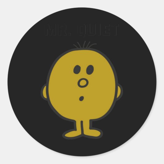 Meneer Rustig Ronde Sticker (Voorkant)