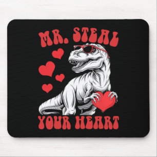 Meneer steelt je hart Hart T-rex Dinosaurus Valent Muismat