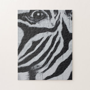 Meneer Zebra Wilde Dieren Uniek Dierenportret Kuns Legpuzzel