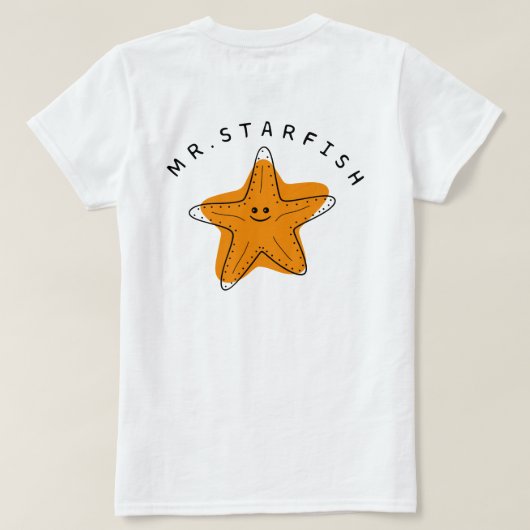 Meneer Zeester T-shirt (Design achterkant)
