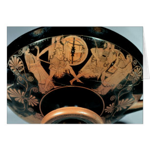 Menelaos, vergezeld van Aphrodite