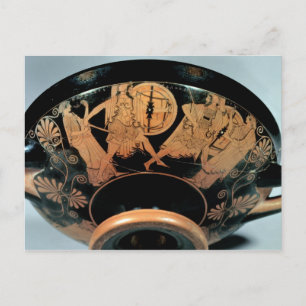 Menelaos, vergezeld van Aphrodite Briefkaart