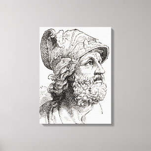 Menelaus, uit de geïllustreerde geschiedenis van canvas afdruk