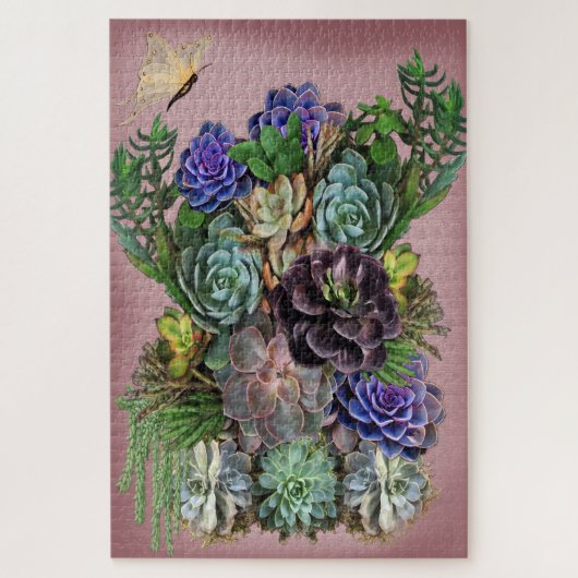 Meng de Kleur Succulent Vertoning Legpuzzel (Verticaal)
