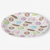 Meng de Waterverf Bevroren Donut en Sprinkles Papieren Bordje (Gekanteld)