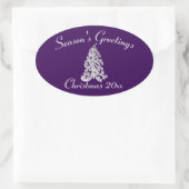 Meng en lucifer kerstboom ovale sticker (Tas)