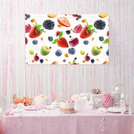 Meng fruit spandoek (Feest)