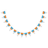 Meng Oranje in blauwe Stippen Vlaggetjes (Alle)