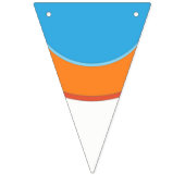 Meng Oranje in blauwe Stippen Vlaggetjes (Eerste vlag)