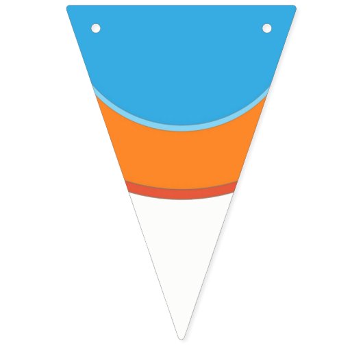 Meng Oranje in blauwe Stippen Vlaggetjes (Eerste vlag)