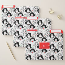 Menge Retro Vrouwen Vogue Rode Lippen Monogram