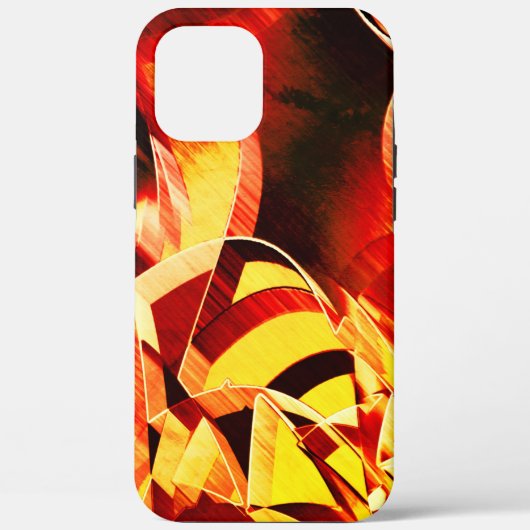 Mengeling van het geel met donkerrood, sterk gestr Case-Mate iPhone case (Achterkant)