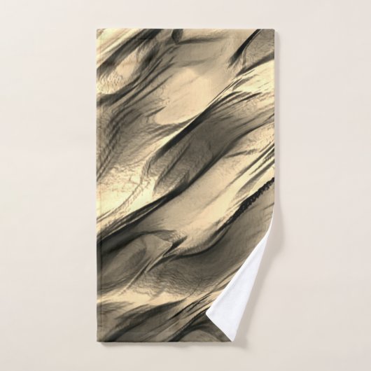 Mengeling van ondoorzichtig en chroombeige golvend bad handdoek (Handdoek)