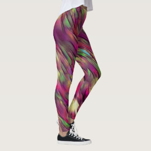 Mengeling van ondoorzichtige en chroomgroene en on leggings