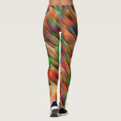 Mengeling van ondoorzichtige en chroomkleurige vle leggings (Achterkant)