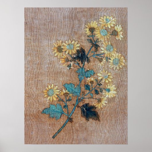 Mengfu - Ten Chrysanthemums Poster (Voorkant)