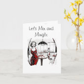 Mengle Cocktail Party Invitation Kaart (Gele Bloem)