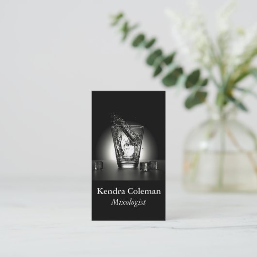 Mengoloog Bartender Drink Visitekaartje (Staand voorkant)