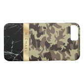 Mengsel en matchen Camouflage Black Marble Gold St Case-Mate iPhone Case (Achterkant (Horizontaal))