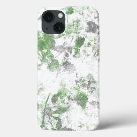 Mengsel van bloempatroon en wandtextuur Case-Mate iPhone case (Achterkant)