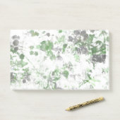 Mengsel van bloempatroon en wandtextuur post-it® notes (Op bureau)