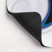 Mengsel van glad met blauwe neonkrommen over schad muismat (Hoek)