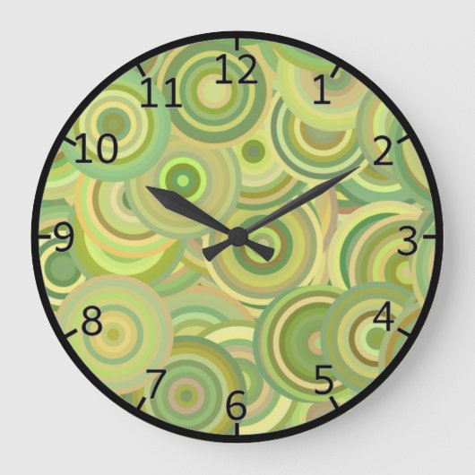 mengsel van groene cirkels grote klok (Voorkant)