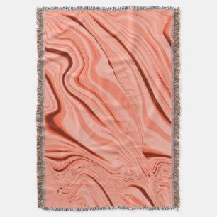 Mengsel van perzik, zalm, helder koraal en roze deken