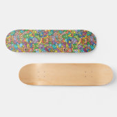 Mengsel van vreemde doodles in een speels carnaval skateboard (Horizontaal)
