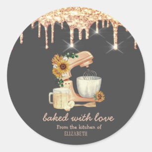 Mengsel zonnebloemen Bakkerij Ronde Sticker