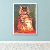 Mengsels van Sweets Cat van Louis Wain Canvas Afdruk (Insitu (Houten vloer))