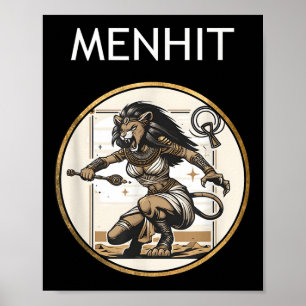 Menhit Nubian War Godin Oude mythologie Poster