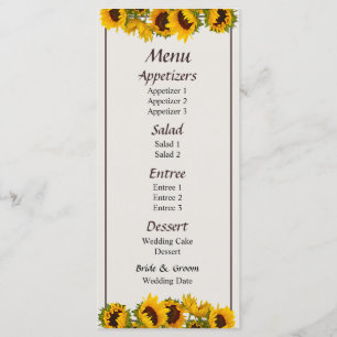 Menigte van Zonnebloemen Menu... Menu