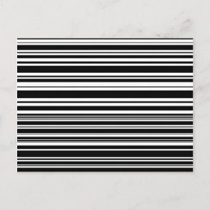 Menigten oneven zwart-wit gestreepte banen briefkaart