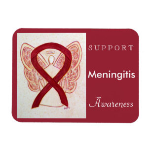 Meningitis Awareness Ribbon Angel Custom Magnet Magneet