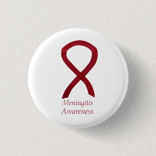 Meningitis Awareness Ribbon Custom Art Pins Ronde Button 3,2 Cm (Voorkant)