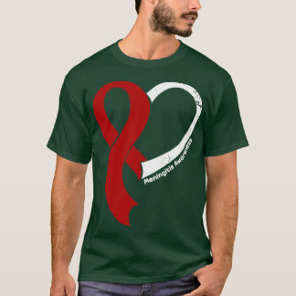 Meningitis Bewustzijn Hope Love Heart Ribbon Happy T-shirt