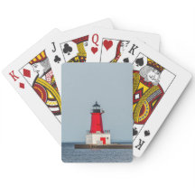 Menominee Lighthouse op Lake Michigan Bicycle Play