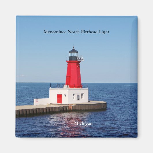 Menominee North Pierhead Light magnet Magneet (Voorkant)