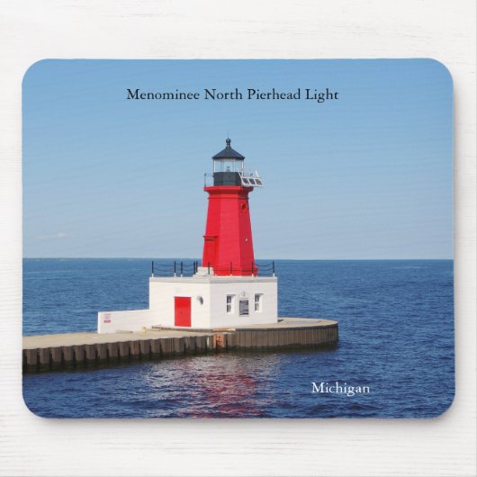 Menominee North Pierhead Light mousepad Muismat (Voorkant)