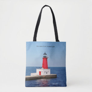 Menominee North Pierhead Light over de canvas tas