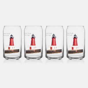 Menominee Noth Pierhead Light peut verre