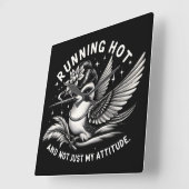 Ménopause amusante Horloge murale Flash chaud (Angle)