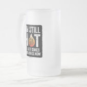 Ménopause (I'm Still Hot) Frosted Glass Beer Mug (Devant gauche)