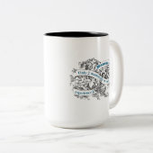 Ménopause noire et blanche Café Mug (Devant droit)