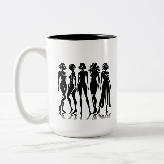 Ménopause noire et blanche Café Mug (Gauche)
